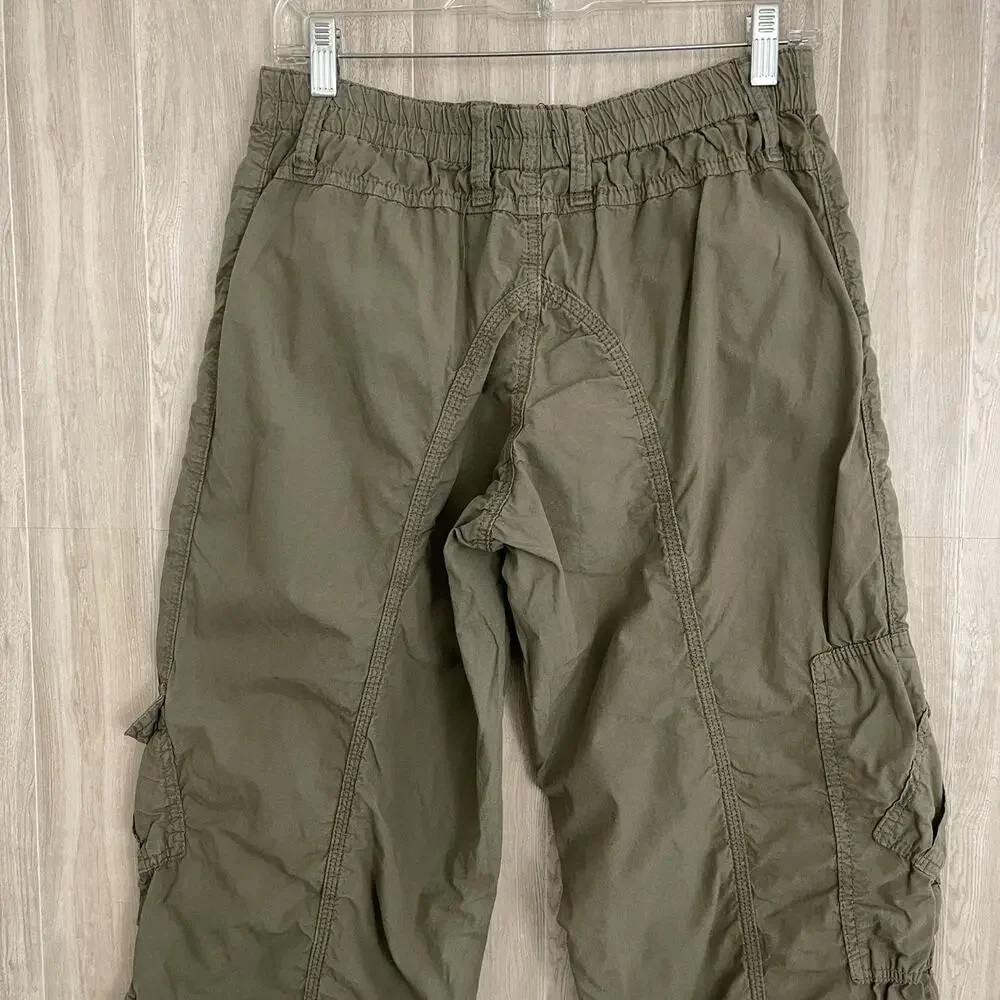 Urban Outfitters BDG Y2K Low Rise Green Cargo Pant Women's Medium Utility Baggy - Picture 5 of 16